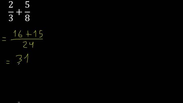 2/3 mas 5/8 . Suma de fracciones heterogeneas , diferente denominador 2/3+5/8 смотреть онлайн