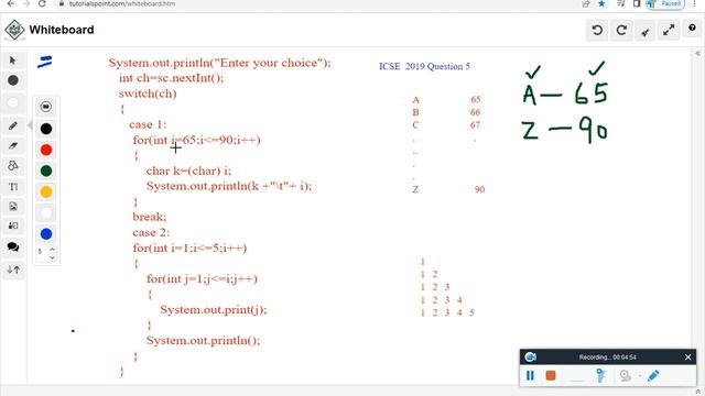SWITCH CASE JAVA PROGRAM ICSE_2019_Q5 смотреть онлайн