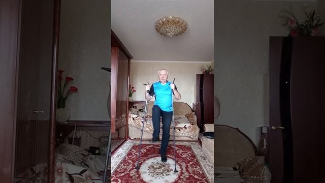 Домашняя тренировка! Разминка по скандинавской ходьбе дома (13 мая) смотреть онлайн