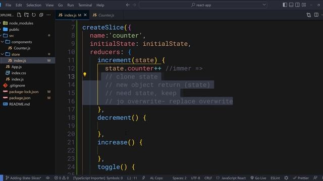Creating Slice & Connecting to Store - Redux Toolkit - React JS || Hindi || Coding Scenes смотреть онлайн