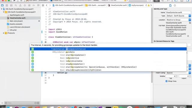 IOS 12, Swift 4, Tutorial : How to fetch Gyroscope Sensor Data   ( Core Motion ) смотреть онлайн