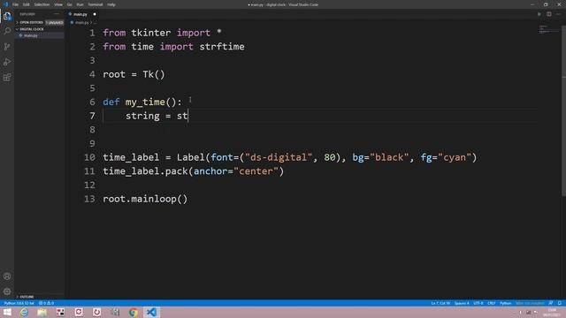 digital clock using python смотреть онлайн