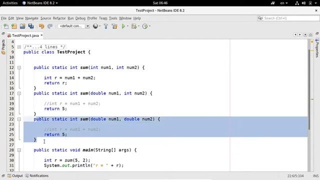 39 Method overloading in java by reordering the parameters | الدوال في لغة جافا смотреть онлайн