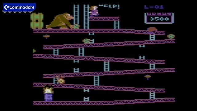 Donkey Kong (1981) Atari2600 Vs MSX Vs A8Bit Vs A7800 Vs GB Vs C64 Vs GBA Vs NES Vs Arcade Vs 3D