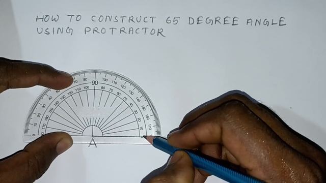 How to construct 65 degree angle using protractor смотреть онлайн