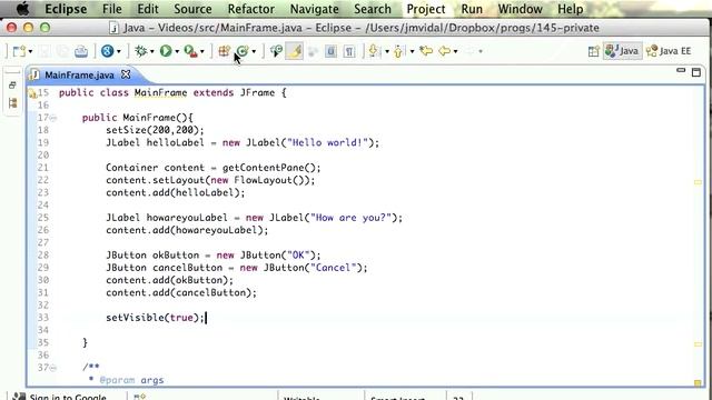 Java Swing Application Tutorial смотреть онлайн