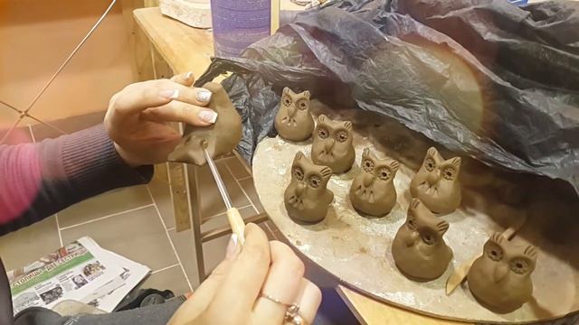 Как сделать керамический свисток сова.How to make ceramic whistle owl. смотреть онлайн