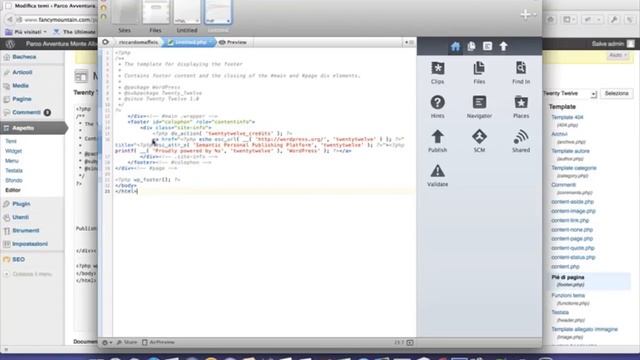 #9 Modificare footer in WordPress editando html e php смотреть онлайн