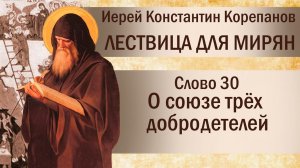 Слово 30. О союзе трех добродетелей. Иерей Константин Корепанов.