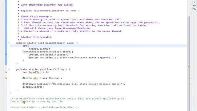 STACKOVERFLOWERROR IN JAVA смотреть онлайн