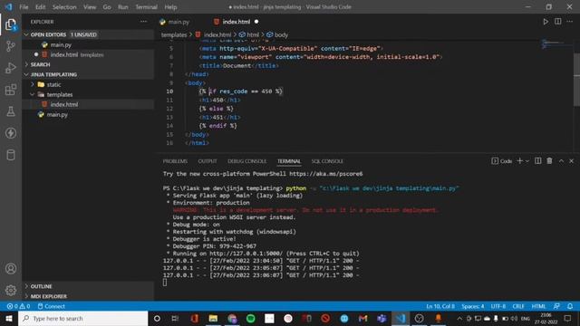 Jinja Templating #3 - Web Development Using Flask and Python #6 смотреть онлайн