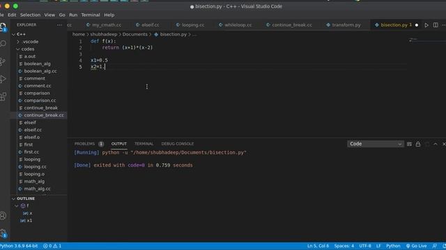PHYSICS PROGRAMMERS: Bisection method Python смотреть онлайн
