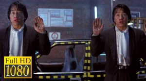 Jackie Chan and a twin fight in an auto repair shop in the movie Twin Dragons (1992) - part 2