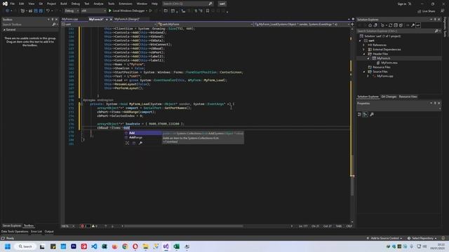 Visual Studio 2022 C++ : Make Serial Port Terminal