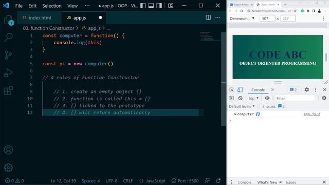 Object Oriented Programming Bangla #3 How to Create Object using Function Constructor in Javascript смотреть онлайн