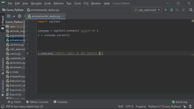 Curso Completo de Python - Aula 44 - Trabalhando com banco de dados SQLite смотреть онлайн