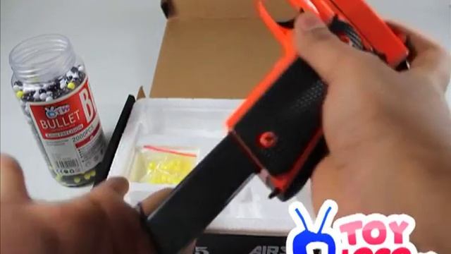 G25 Orange Color Air soft Hand BB Gun смотреть онлайн