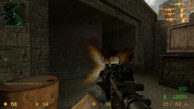 Counter Strike MW3: Раш через центр, заградительный огонь М4 смотреть онлайн