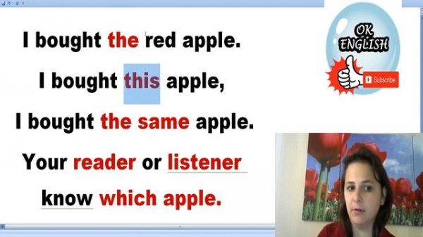 Articles in English grammar.  Articles a, an, the  English for beginners