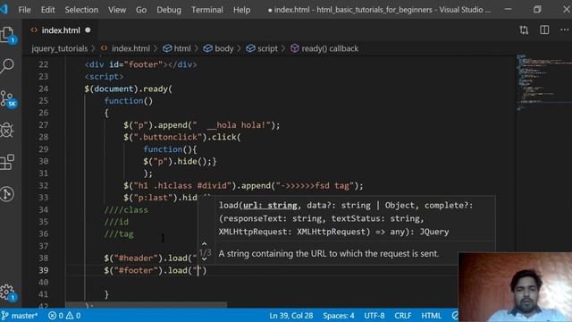 Insertion of Header and footer In HTML Pages Using Jquery In Hindi|Part - 5|jquery tutorial in hind смотреть онлайн