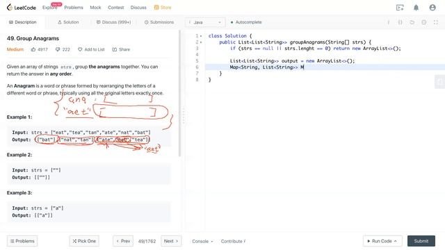 Leetcode 49 - Group Anagrams (JAVA Solution Explained!) смотреть онлайн