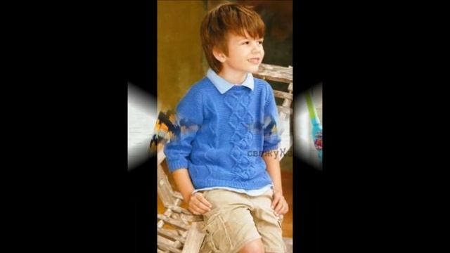Джемпер для Мальчика 7 лет Спицами - 2019 / Cardigan for the Boy 7 years / Strickjacke смотреть онлайн