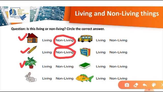 Living and Non Living things elaborated worksheet смотреть онлайн