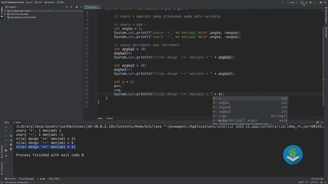 Belajar Java [Dasar] - 12 - Operator Unary (Decrement dan Increment) смотреть онлайн