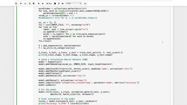 How to setup a CNN model for review classification in Keras смотреть онлайн