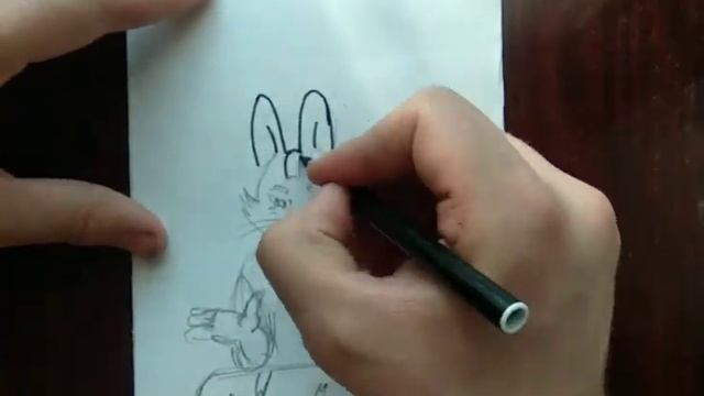 Заяц Каратист из мультфильма Ну Погоди как нарисовать смотреть онлайн