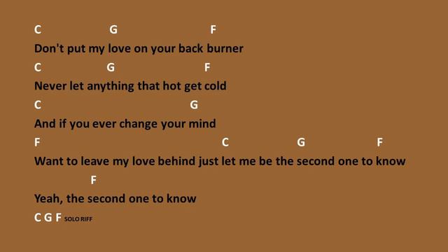 Second To Know by Chris Stapleton - Easy chords and lyrics смотреть онлайн