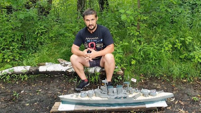 Линейный крейсер Худ. HOOD. Корабль из пластилина. Уничтожение модели корабля