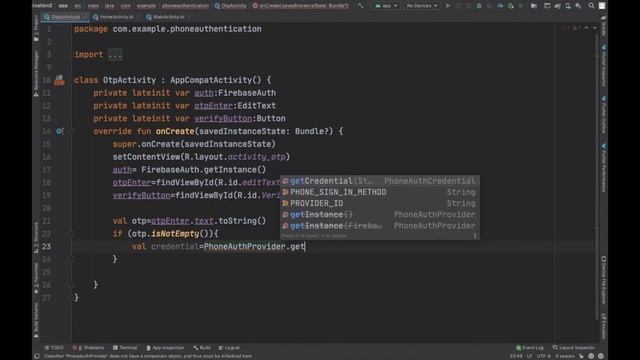 How to make a PhoneAuth App Using Firebase in Android| PhoneAuth part-3| OTP using Firebase | Final смотреть онлайн