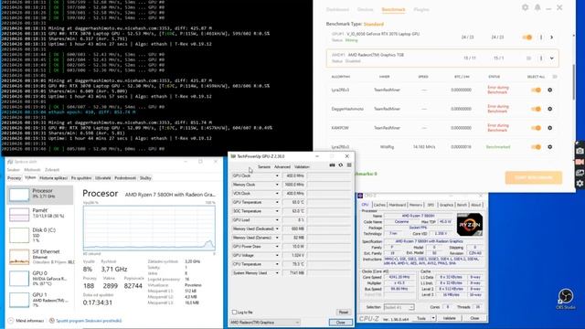 Mining with Lenovo Legion 5 Ryzen 5800H + rtx 3070 + vega 8 - nicehash смотреть онлайн