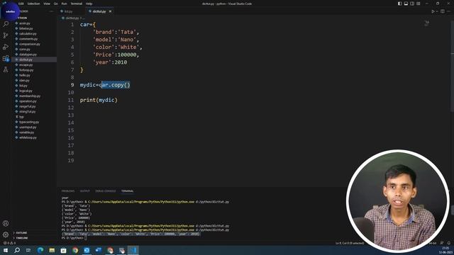 Python Tutorial: How to Copy a Dictionary using the Copy Method смотреть онлайн