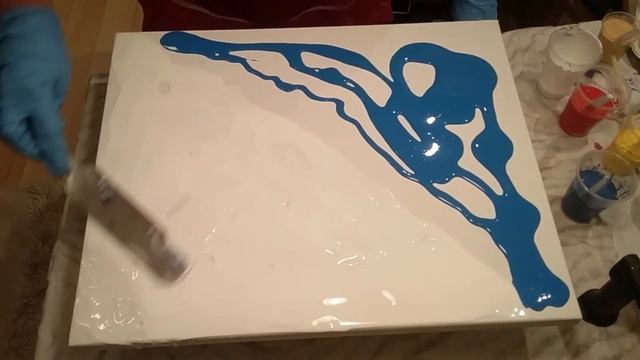 Акриловая заливка/Fluid Art/Абстракция, морское дно смотреть онлайн