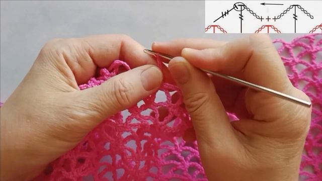 Бактус/косынка/шарф крючком. Пряжа Пехорка, хлопок натуральный смотреть онлайн