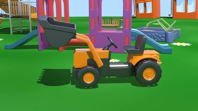 Um trator carregadeira va contar até oito! Brincadeira educativa em português. Desenho de carros смотреть онлайн