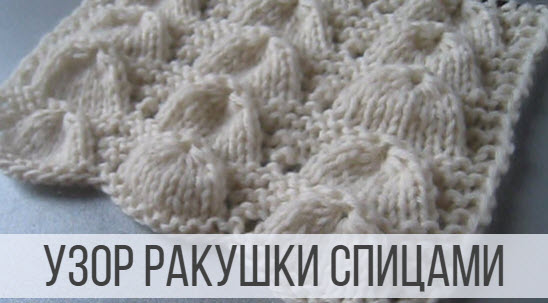 Узор Ракушки спицами для кардигана, кофты смотреть онлайн