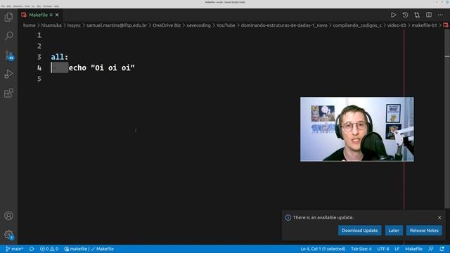 Estruturas de Dados 1 - #41 Compilando projetos em C com Makefile (Parte 1) смотреть онлайн