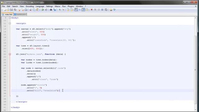 D3.js tutorial - 15 - The Tree Layout (2/2) смотреть онлайн