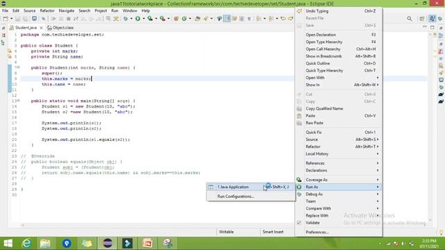 29. How to override equals and hashCode method in java смотреть онлайн