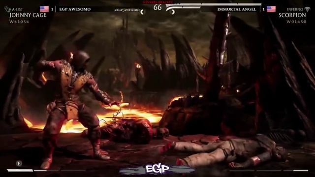 GNF 3.0 MKX Tournament - EGP Awesomo (A-List Johnny Cage) vs Immortal Angel (Inferno Scorpion) смотреть онлайн