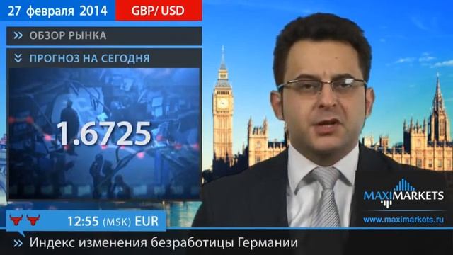 27.02.14 - Прогноз курсов валют. Евро, Доллар, Фунт. MaxiMarkets смотреть онлайн