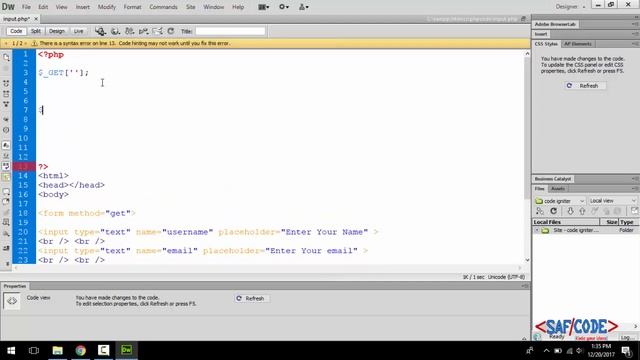 PHP Tutorials - GET Value from User Using GET Method in PHP Part-12 смотреть онлайн
