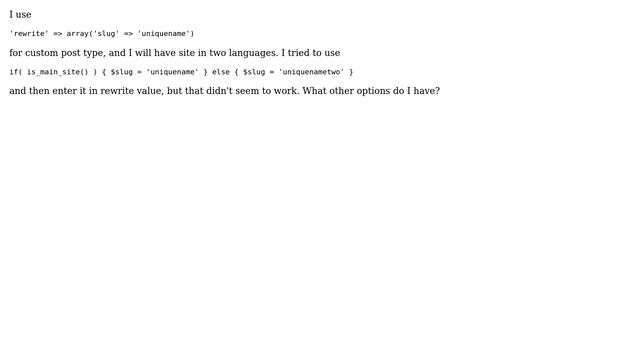 Wordpress: Custom post type rewrite slug translate? смотреть онлайн