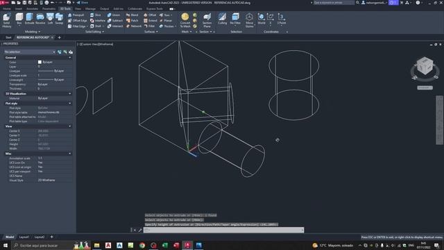 AUTOCAD 2023 - 3D - VIDEO 13 - VOLUMENES 3D смотреть онлайн