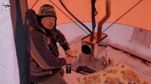 ОБЗОР зимней Палатки MirCamping 2017 и печки-Пошехонки средней! Первый лед 2021 года.