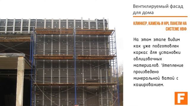 Вентфасад с клинкерной плиткой без мокрых процессов, панелями и камнем. смотреть онлайн