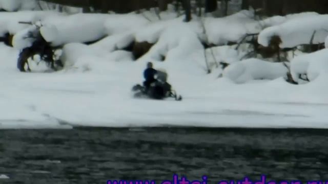 На снегоходах в Хакасию. Утопили снегоход!!!